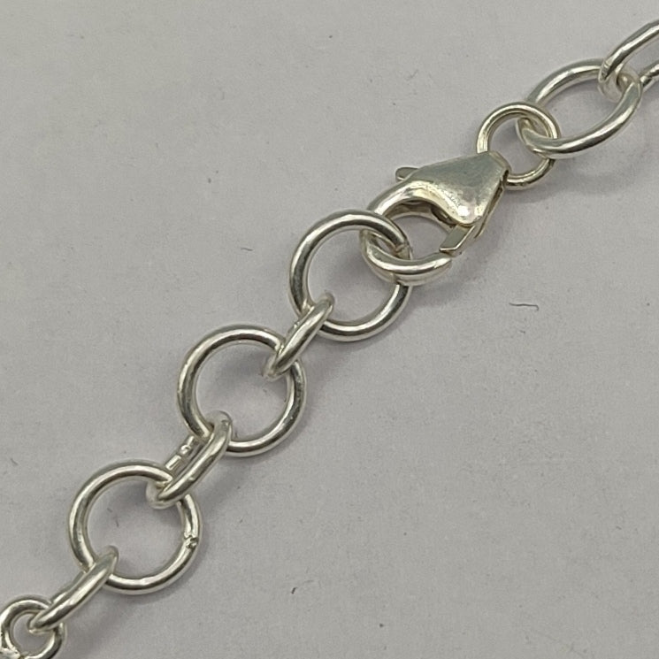 Aquamarine 925 Sterling Silver Rough Stone Bracelet