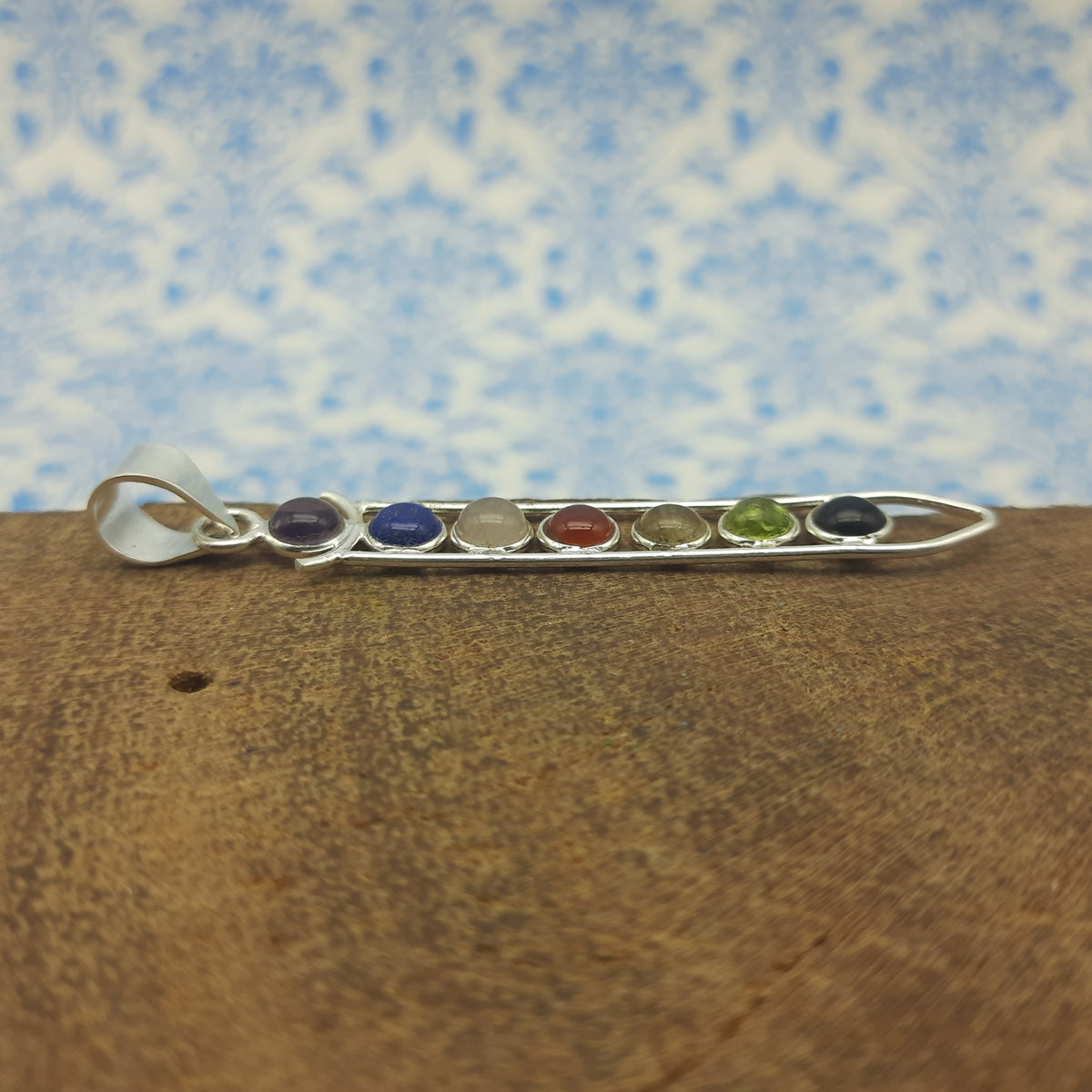 7 Chakra 925 Silver Healing Pendant Necklace