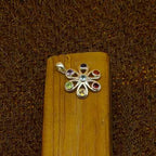 7 Chakra Flower Design 925 Silver Boho Necklace Handmade Pendant