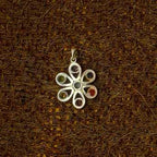 7 Chakra Flower Design 925 Silver Boho Necklace Handmade Pendant