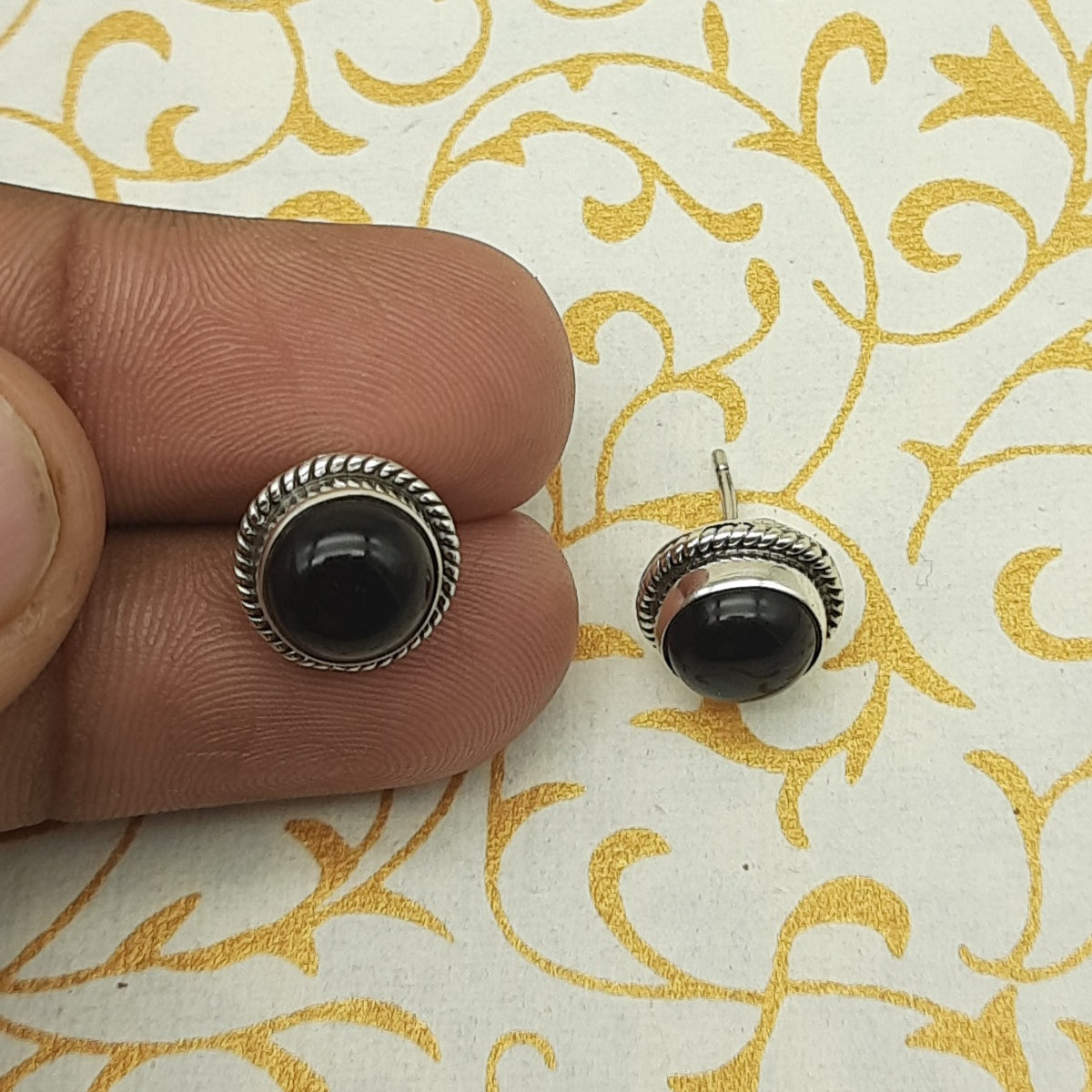 925 Silver Black Onyx Dangle Earrings – Statement Gemstone Jewelry
