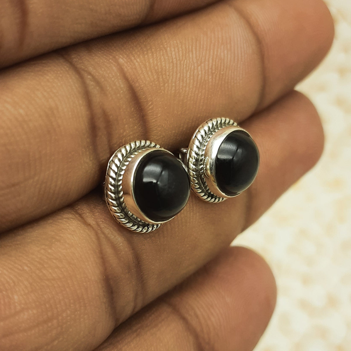 925 Silver Black Onyx Dangle Earrings – Statement Gemstone Jewelry