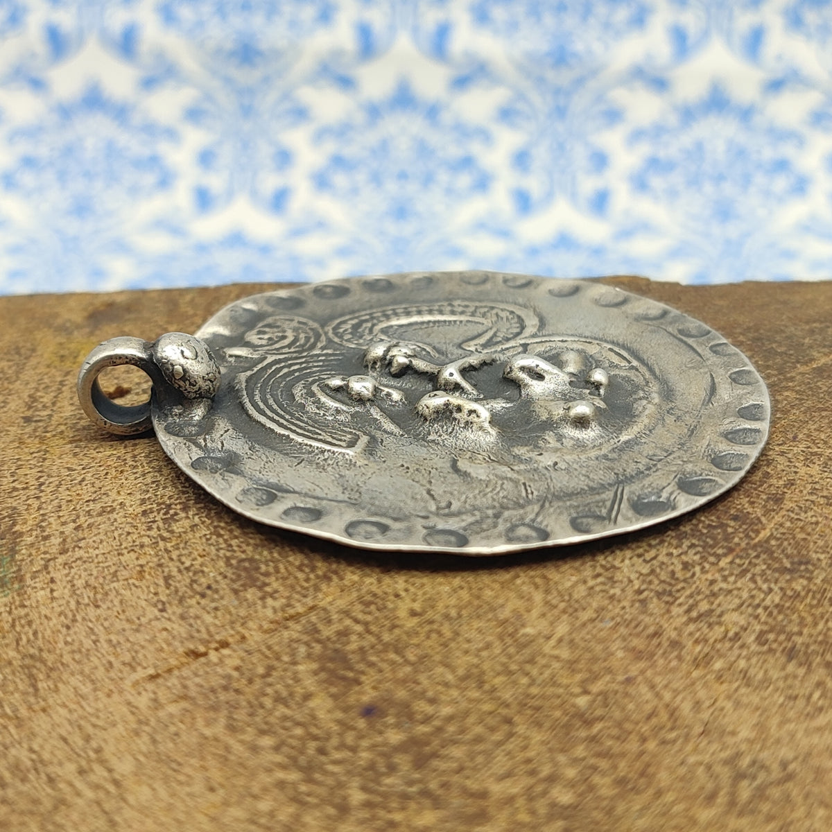 Tribal Hanuman Lord Vintage Solid Silver Pendant Antique Finish Handmade One of a Kind