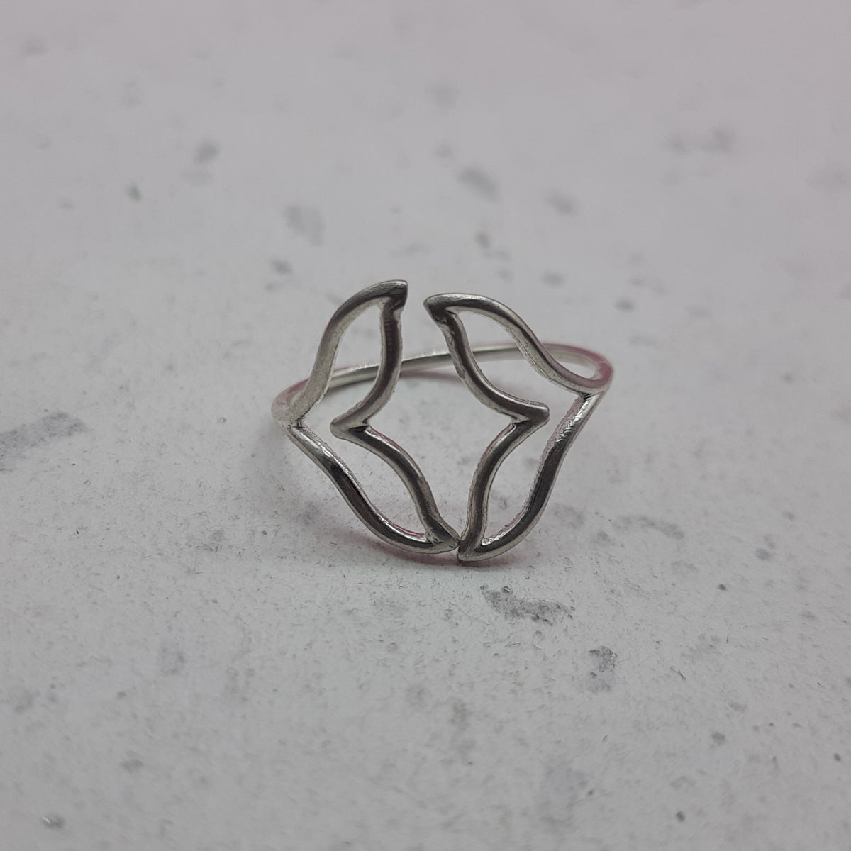 Dolphin Fin Design Solid 925 Silver Handmade Ring