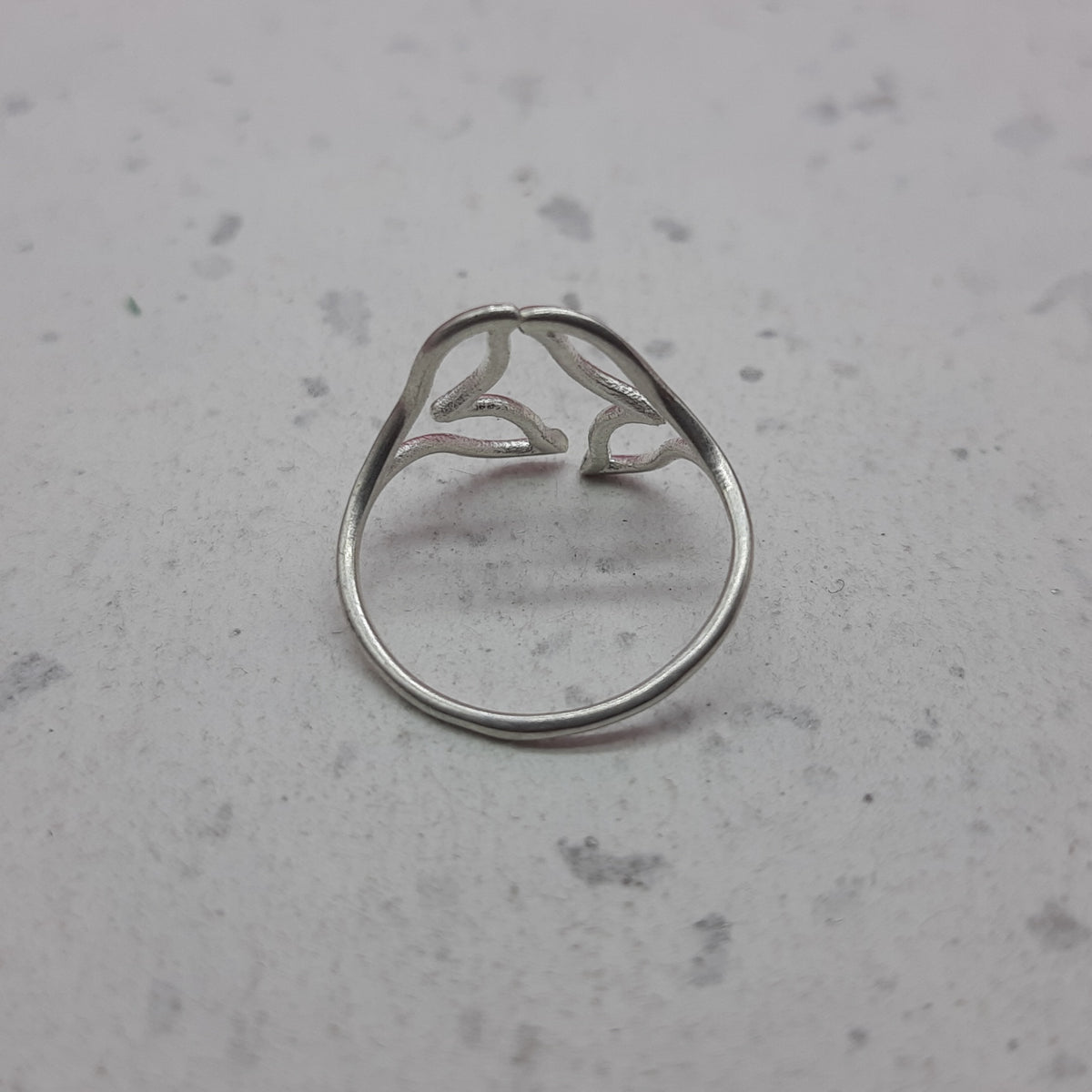 Dolphin Fin Design Solid 925 Silver Handmade Ring