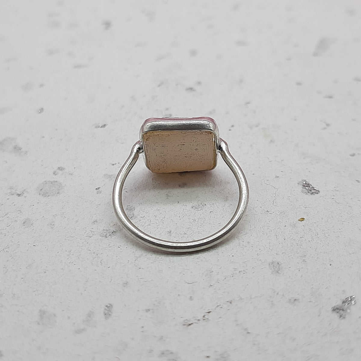 Druzy 925 Silver Bezel Simple Ring For Women