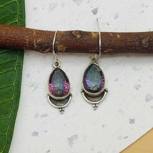 Designer Handmade Mystic Topaz Gemstone Handmade 925 Sterling Silver Earring