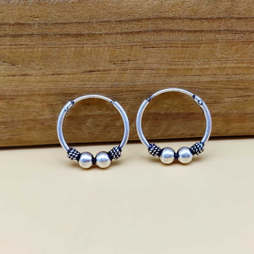 925 Sterling Silver Handmade Hoop Earring For Her