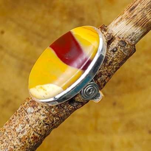 925 Sterling Silver Designer Jasper Gemstone Handmade Ring For Girls