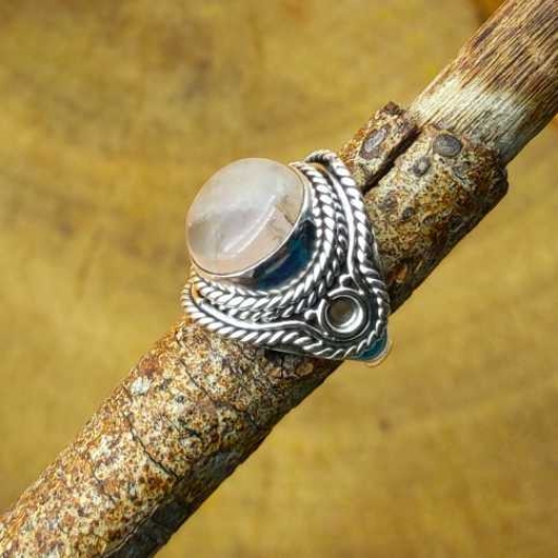 925 Sterling Silver Designer Rose Quartz Gemstone Handmade Ring