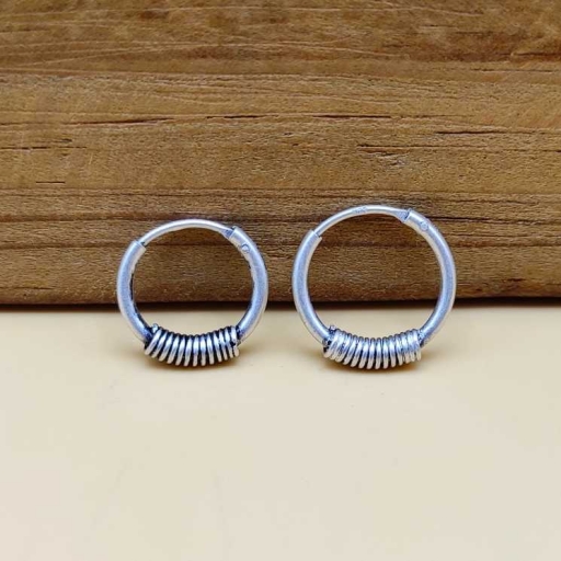 Spring Coil Designer 925 Sterling Silver Bohemian Earring