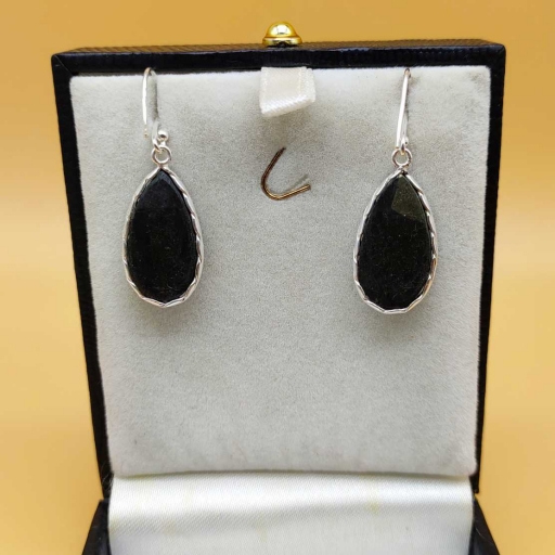Black Onyx Gemstone Handmade 925 Sterling Silver Earring For Her