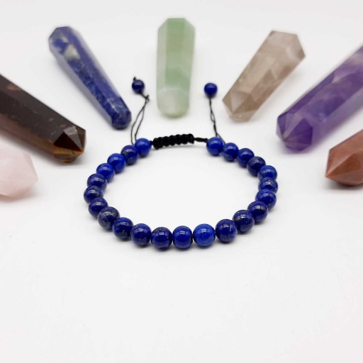 Handmade Designer Natural Lapis Lazuli Gemstone Beaded Bracelet For Yoga And Meditation