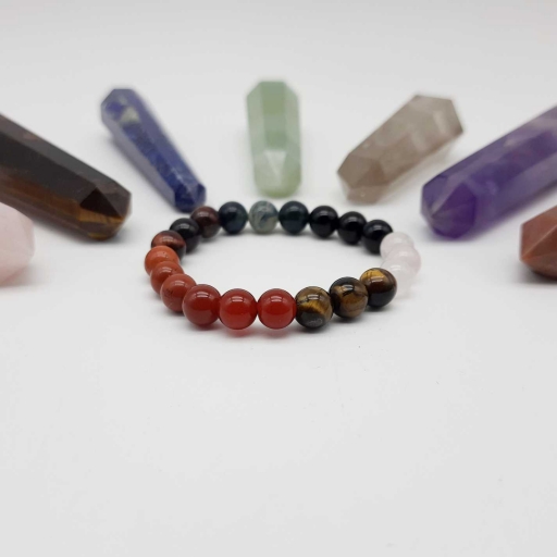 Handmade Designer Natural Chakra Color Gemstone Beaded Bracelet For Yoga And Meditation