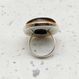 Jasper Gemstone Solid Silver 925 Handmade Bohemian Ring