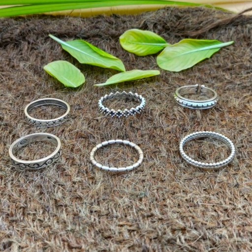 Dotted Diagonal Gemstone 925 Sterling Silver Handmade Ring