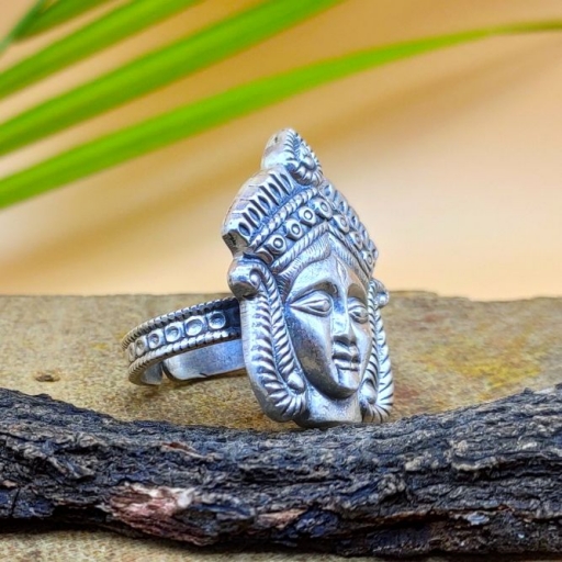 925 Sterling Silver Handmade Buddha Face Ring