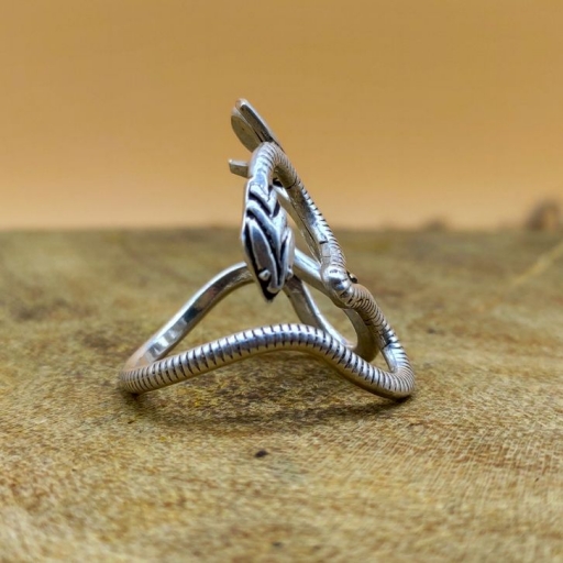 925 Sterling Silver Lord Shiva ''OHM'' Design Adjustable Ring