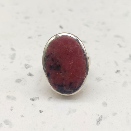 Cabochon Dyed Ruby Designer Hot Selling 925 Sterling Silver Ring