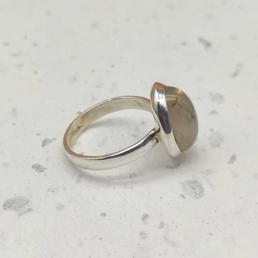 Rutile Quartz Gemstone 925 Sterling Silver Handmade  Ring