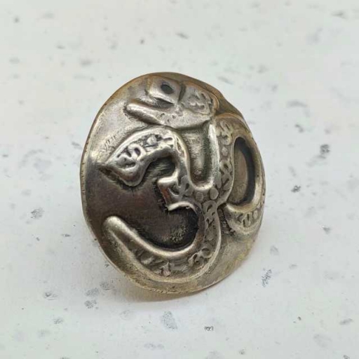 925 Sterling Silver Handmade Om Symbol Bohemian Tribal Ring