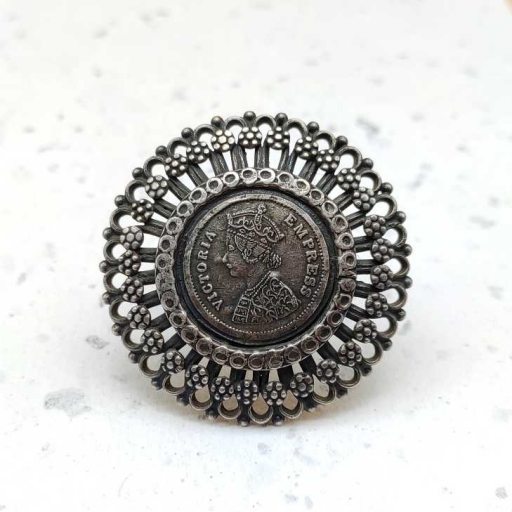 925 Sterling Silver Tribal Victoria Empress Ancient & Traditional Ring