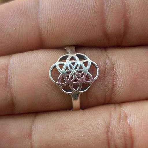 925 Sterling Silver Handmade Infinity Loop Circle Design Fine Stacking Bohemian Ring