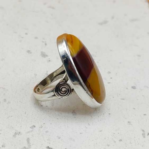 925 Sterling Silver Designer Jasper Gemstone Handmade Ring For Girls