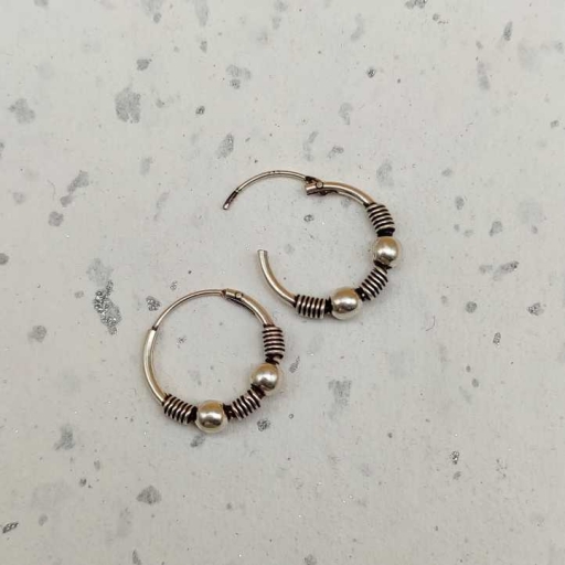 Bohemian 925 Sterling Silver Dainty Hoop Earring