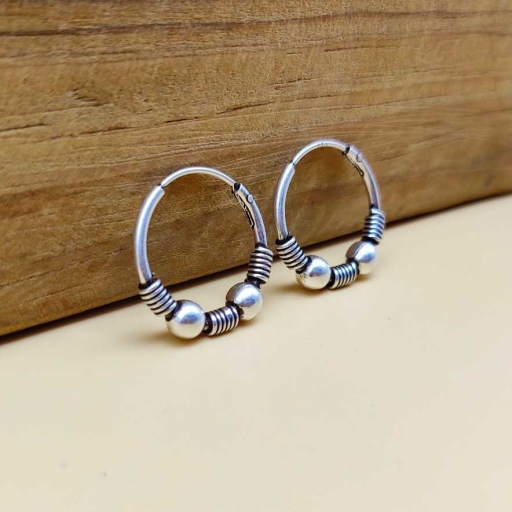 Bohemian 925 Sterling Silver Dainty Hoop Earring