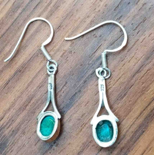 925 Sterling Silver Designer Turquoise Gemstone Earrings For Her