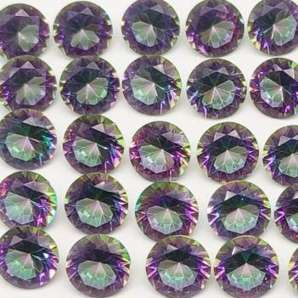 8mm round Shape Faceted Mystic Topaz Loose Gemstone Lot Of 25 pcs