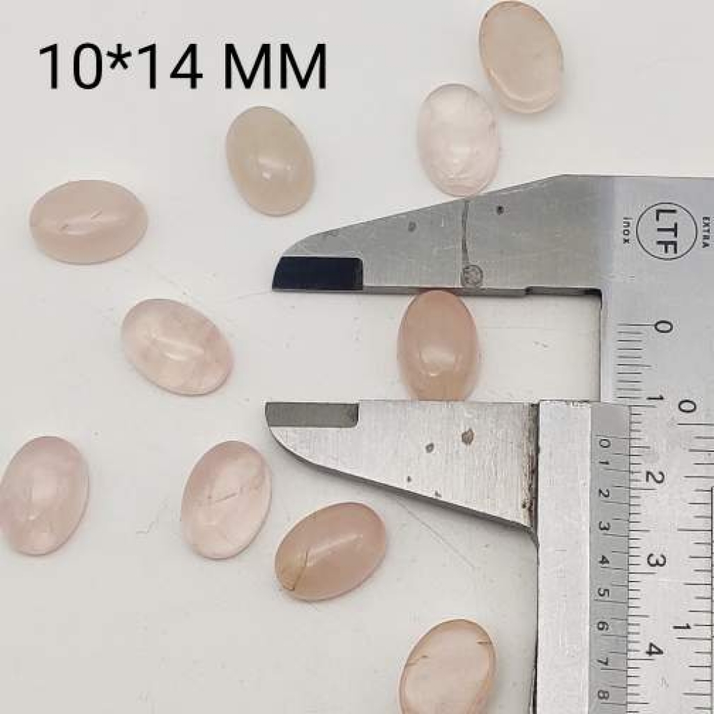 10*14mm Natural Oval Shape Loose Rose Quartz Gemstone AAA+ Quality Calibrated Cabs