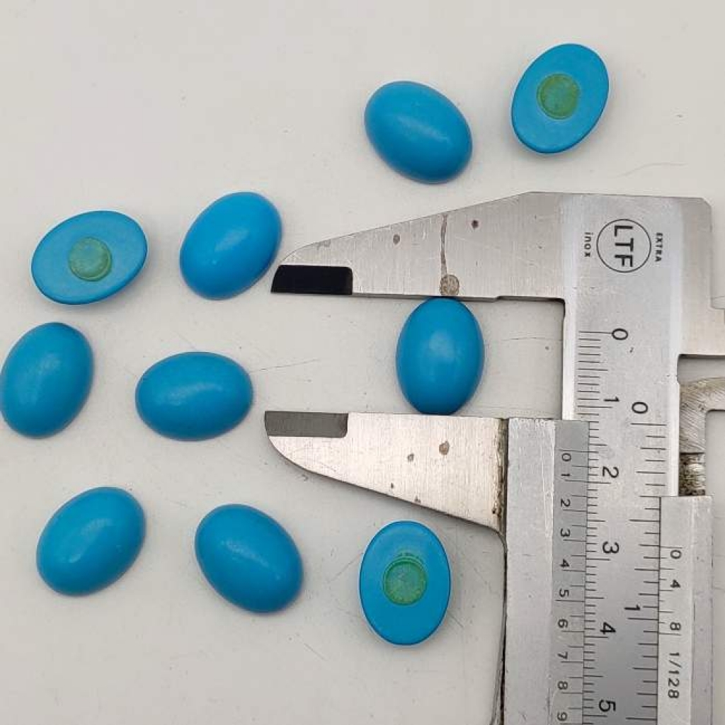 13*18mm Oval Shape Loose Manmade Sleeping Beauty Turquoise Gemstone AAA+ Quality Calibrated Cabs