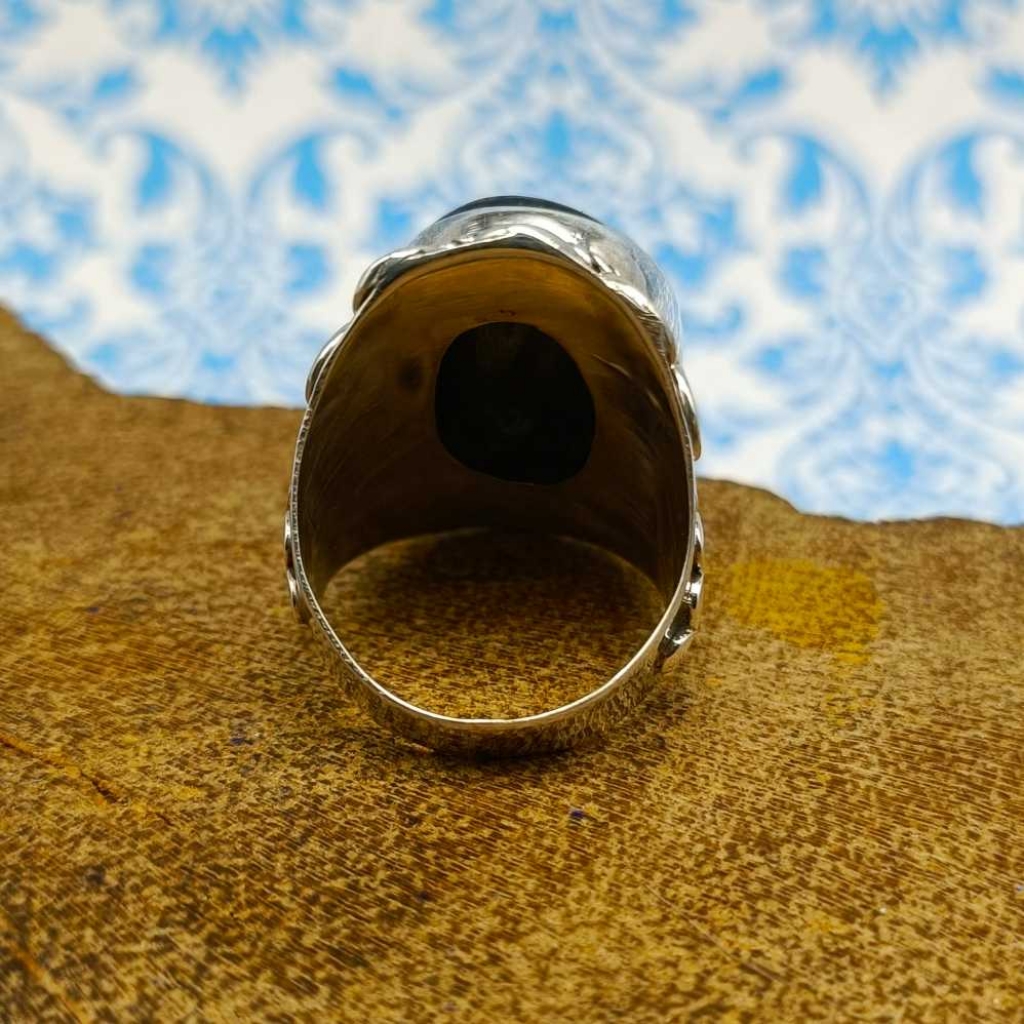 Labradorite Gemstone 925 Sterling Silver Bohemian Band Ring