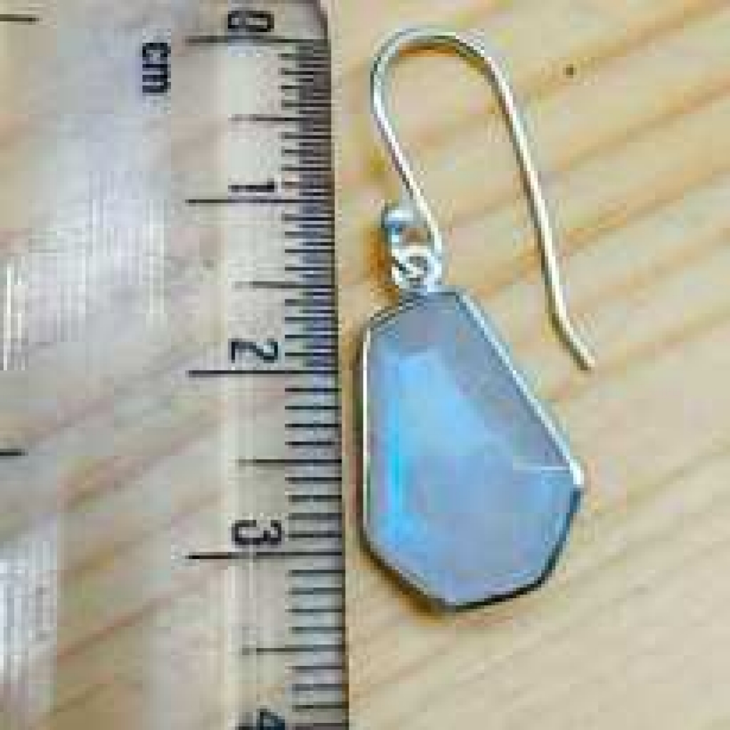 925 Sterling Silver Rainbow Moonstone Gemstone Boho Earring