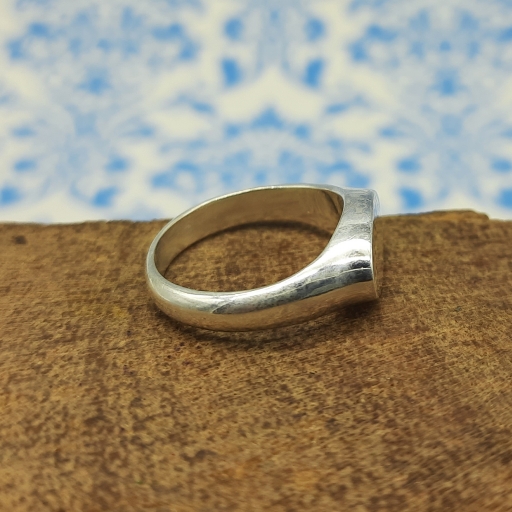 925 Sterling Silver Handmade Fine Polish Oval Shape Signet Ring
