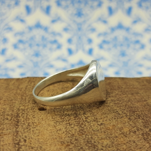 925 Sterling Silver Oval Signet Rings For Men And Women