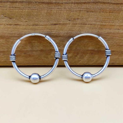 Simple Minimalistic 925 Sterling Silver Vintage Traditional Design Light Weight Earring