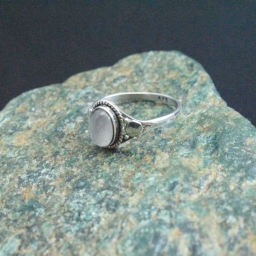 Rainbow Moonstone Handmade 925 Sterling Silver Dainty Gift Item Ring