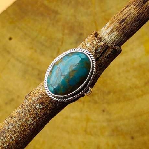 925 Sterling Silver Handmade Bohemian Party Wear Turquoise Ring