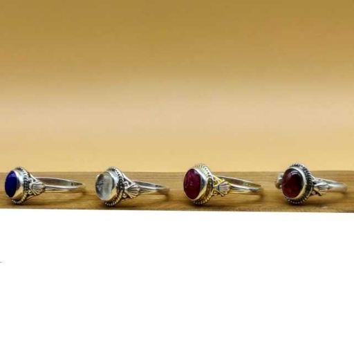 925 Sterling Silver Designer Lapis Lazuli Gemstone Party Wear Ring