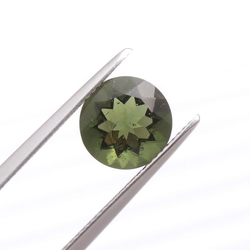5mm Natural Faceted Loose Czech Moldavite Round Cut